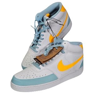 NWT Nike Court Vision Mid Next Nature "White‎ Ocean Bliss" (FJ3998-100)